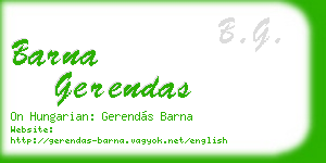barna gerendas business card
